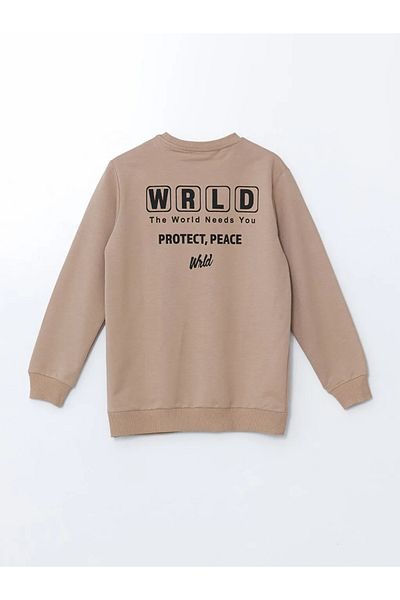 LC Waikiki Αγόρι φούτερ LCW Kids Oil Crew Neck με στάμπα