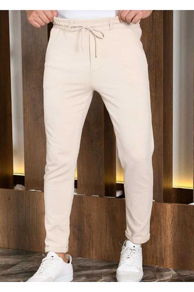 rlt relax time Men's King Pique Double Leg Belted Jogger Pants