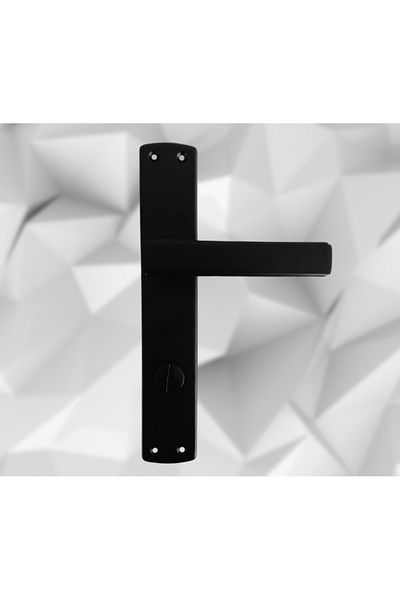 almital mobilya aksesuarları furniture accessories Lusso Black Mirrored Door Handle Luxury Wc Door Handle