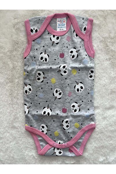 Seçkin Baby رأس الباندا بدون أكمام بادي