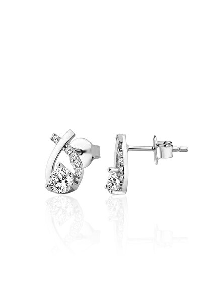 jelux silver Gümüş 925 Ayar Fiyonk Küpe