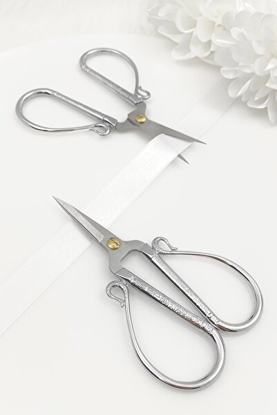 ZEYMERADE Gümüş Söz Nişan Makası, Kurdele Açılış Özel Gün Merasim Dikiş Nakış...