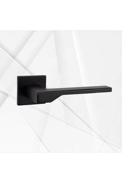 almital mobilya aksesuarları furniture accessories Stilo Black Square Badge Door Handle Luxury Room Door Handle