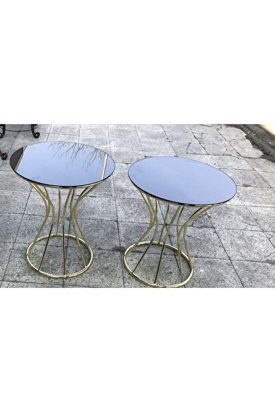 Ankara Mobilya Brc 12396 Zigon KUM SAATİ Model Düz SİYAH Desen Metal GOLD Ren...