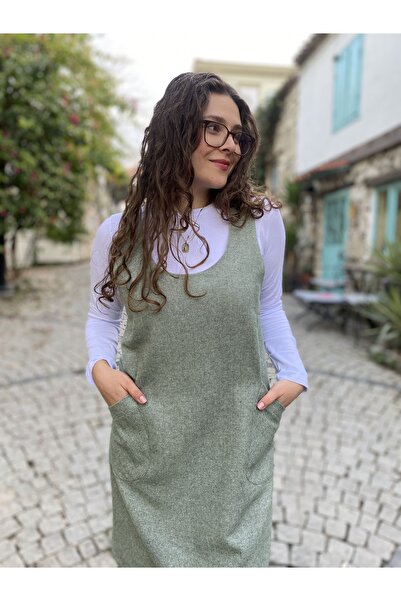 HATİCE CİVELEK Düz Renk Oduncu Jile Elbise HC