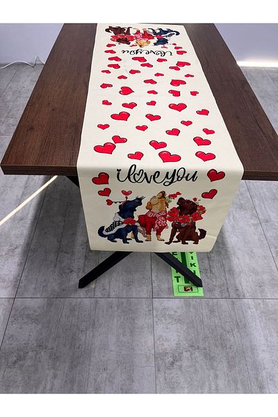 tarzınısec Valentine's Day Love Themed Runner Cover 40 X 140