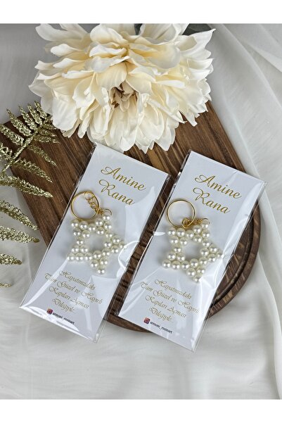 ARMONİA 10 Adet Kartlı Yıldız Anahtarlık-düğün,nişan,kına,mevlüd,doğum Günü H...