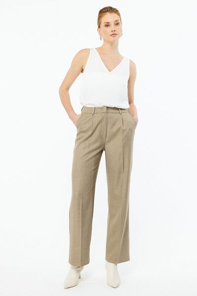 Ekol Fish Back Patterned Wide Leg Trousers