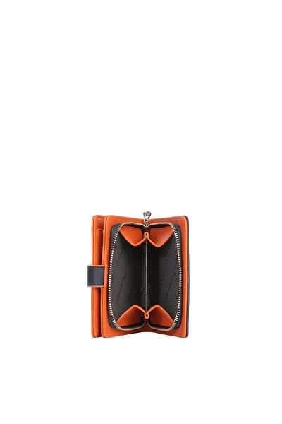 CENGİZ PAKEL Cengiz Pakel Women's Mini Size Wallet with Snap Detail - 65315 - Navy Blue/Tile
