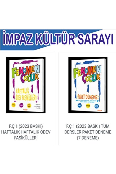 Fenomen Yayıncılık FENOMEN ÇOCUK  1 .SINIF  TÜM DERSLER PAKET DENEME (7 DENEM...