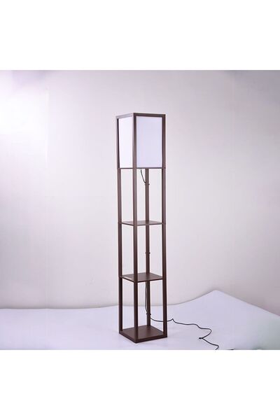 Homelux Lampa de podea Cubes, 26x26x160 Cm, E27, 40 W, Mdf/textil, Wenge