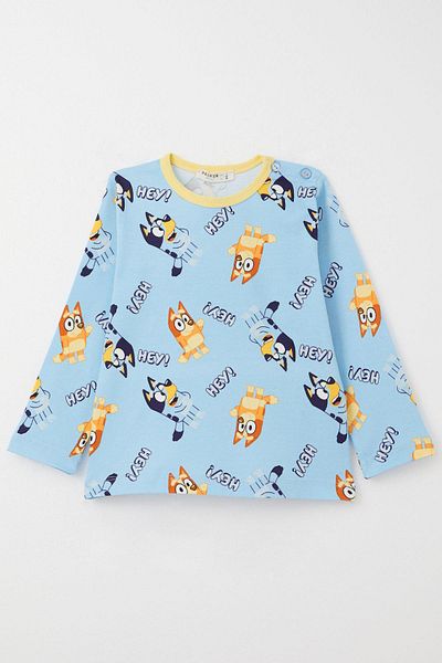 Breeze Pajamas Set for Boys Happy Puppy Patterned 1-3 Years, Light Blue