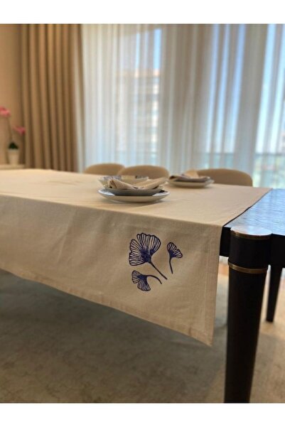 Merfico مفرش طاولة من الكتان بتصميم الجنكة بيلوبا