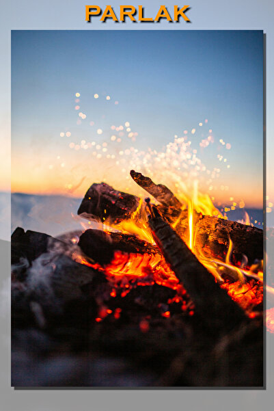 CALLWOOD Doğa Kumsalda Ateş Sanatsal Poster-Duvar Kağıdı Yüksek Kaliteli Baskı