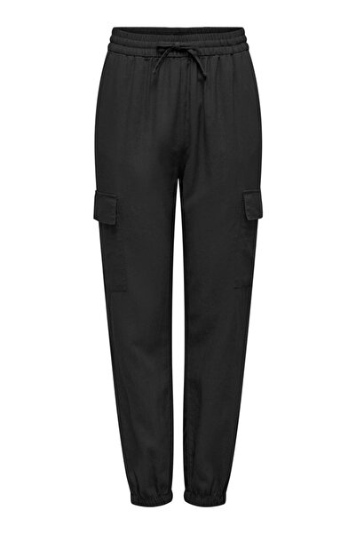 ONLY ONLCARO MW LIN PULL-UP CARGO PNT NOOS15310987 BLACK