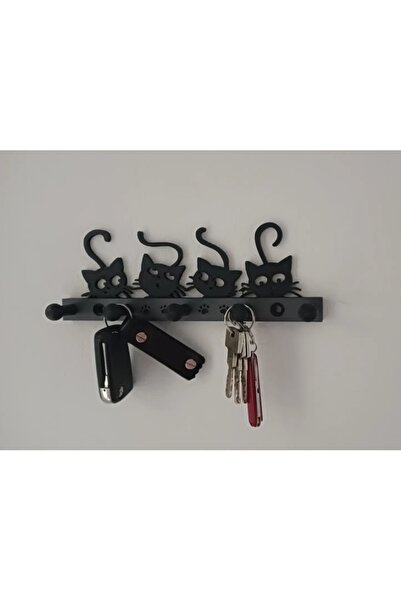 Goplast Premium Kedi Figürlü Anahtar Askısı, Anahtarlık, Ev Hediyesi, Dekorat...