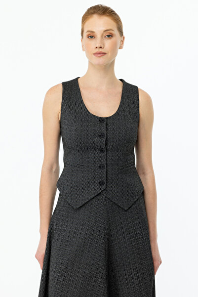 Ekol Fish Back Patterned Sleeveless Vest