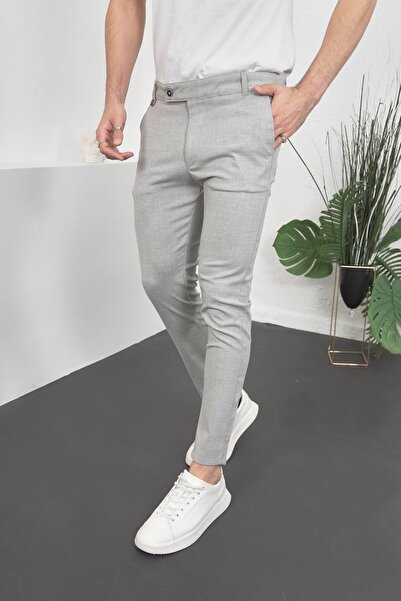 MODA Παντελόνι ιταλικής κοπής από εύκαμπτο ύφασμα Lycra μέχρι τον αστράγαλο