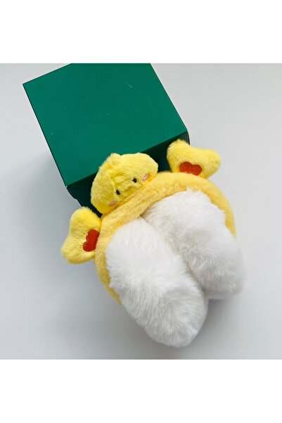 Bonito Gift Çocuk Peluş Figürlü Kışlık Pofidik Yumuşacık Kulaklık Sarı civciv