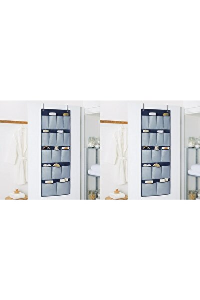 Golden Mavi Renk 16 Gözlü Kapı Arkası Organizer Düzenleyici 2 Li Set