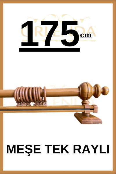 Orlenda Umeraș pentru perdea rustică cu o singură șină 175 cm