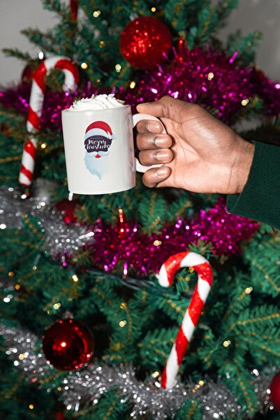 Merch&ice أتمنى لك كأس عيد ميلاد سعيد مطبوع عليه سانتا كلوز
