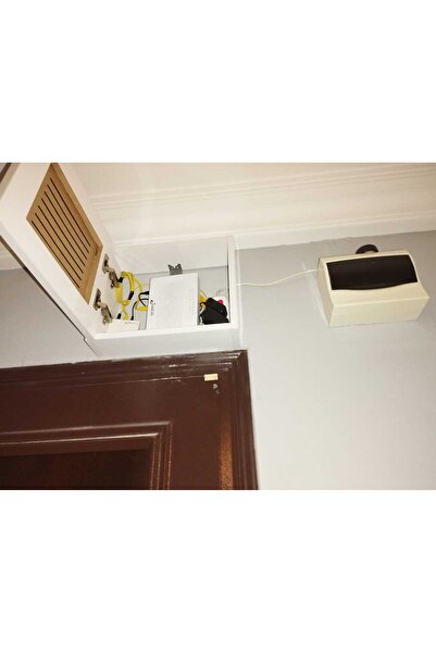 DOĞAN LİFE Modem Saklama Kutusu Kapaklı Model 33y X 38g X 12d Çizgili Ceviz