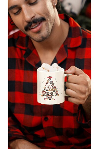 Merch&ice Harry Potter Noel Ağacı Baskılı Yılbaşı Kupası