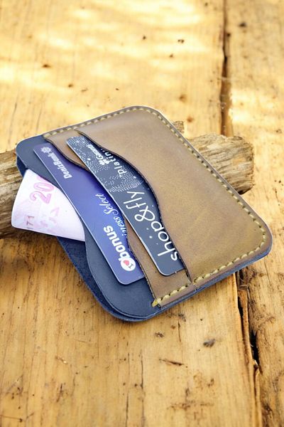 Leather Cy Minimax Black Camel Genuine Leather Men's Women's Card Holder Wallet Handmade Wallet Including Name Writing