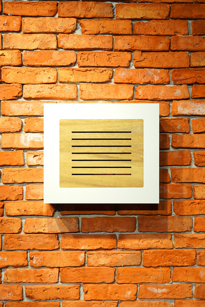 DOĞAN LİFE Modem Storage Box with Cover Model 33Y X 38g X 12D Striped Oak