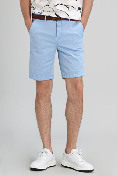 Lufian Zegler Spor Erkek Chino Şort Slim Fit Mavi