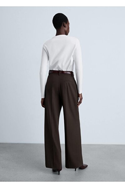 MANGO Woman Tričko s tenkým kulatým výstřihem