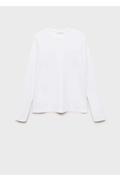 MANGO Woman Tričko s tenkým kulatým výstřihem