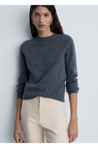 MANGO Woman Straight Cut Cotton Trousers