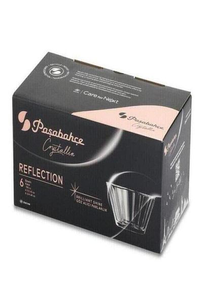 Paşabahçe Nude Reflection 6-Piece Series - Crystal Glass Bowl, Presenter, Snack Bowl, Presenter 195 Cc Crystallin
