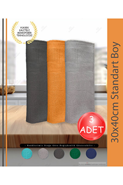 TAHT 3 adet 30x40cmCam Temizleme Bezi, Dekoratif Cam Bezi Sihirli Bez Standar...