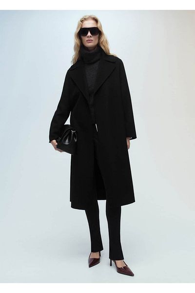 MANGO Woman Handmade coat with belt