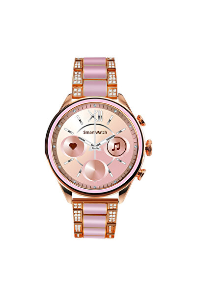 Şıktek Gold Diamond G11 Kadın Akıllı SaatNFC-GPS-Siri-ios-Android Uyumlu-Üç K...