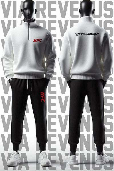 Vordevia Σετ φούτερ και φούτερ UFC - Ultimate Fighting Championship με στάμπα με φερμουάρ