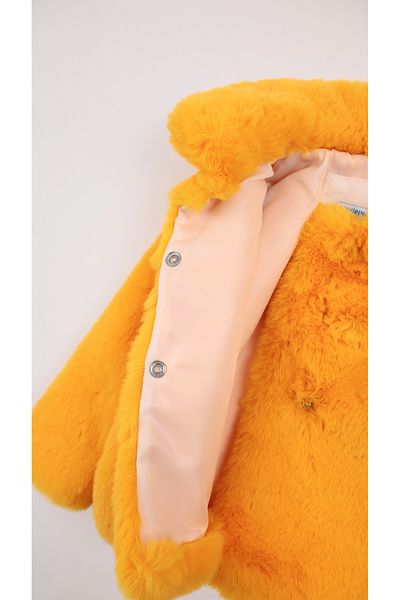 Mavipink Girl's Daisy Yellow Faux Plush Fur