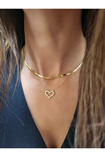 Gold Kalp Kolye