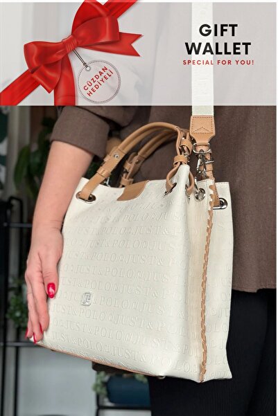 GALB LEATHER Крем 4031 - 4 відділення, задня кишеня, широкі ремені, велика жі...