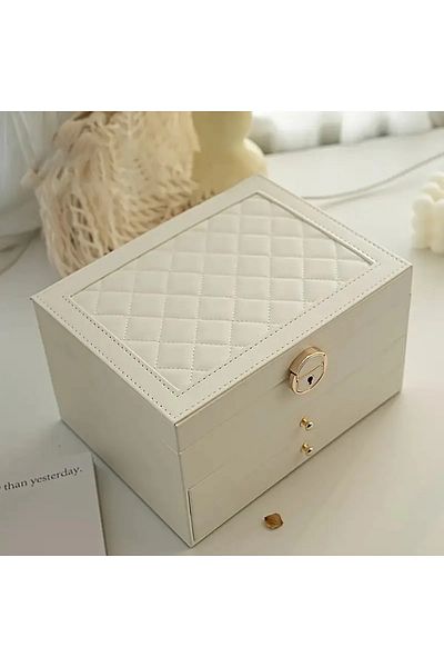 Home Luxe 3 Tier Lockable Jewelry, Jewelry and Accessory Organizer 23cm X 17 cm