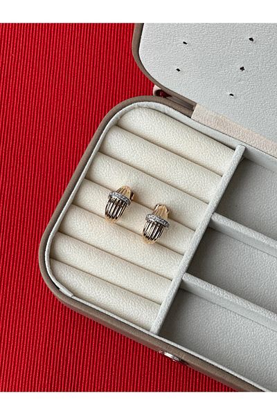 Serenity Atelier New Season Gold Shiny Striped Luna Earrings