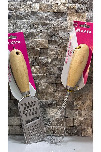 ARİN MODA Arin Homteks Den Wooden Handle Metal Rende and Beater