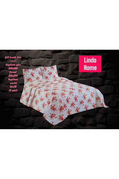 Berkut home Double Size Pique Set, 100% Cotton, Multi-Purpose Quilted Pique, with Crossbody 220*240