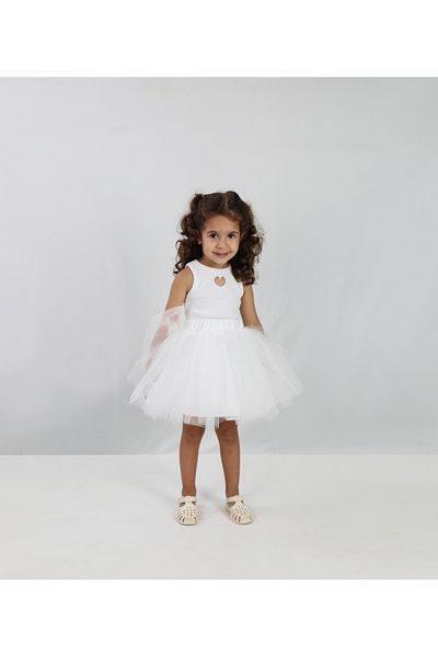 HSNLİFE Fusta tutu pentru fete, albă, pufoasă, căptușită cu fermoar, 23 aprilie, Ziua de naștere a lecturii