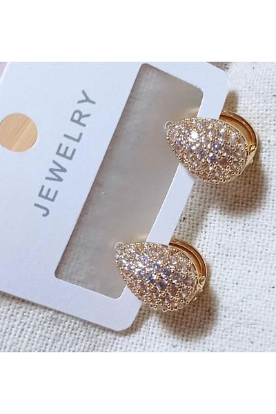 juleeco Drop Zircon Stone Gold Nickel Free Steel Earrings