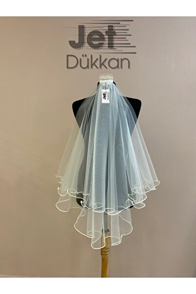 JetDukkan Voal scurt Kenar cu vipușcă – O atingere elegantă și modernă