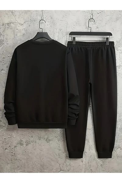 YOHO SPORT Σετ χειμερινής αθλητικής φόρμας Unisex Leopard Print - Φούτερ και φούτερ από χοντρό βαμβάκι